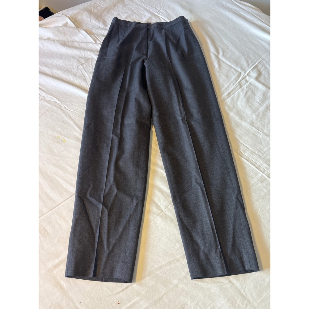 L.L.Bean Dress Pants Womens 8 Charcoal Gray Straight Leg Trousers